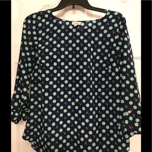 Pixley polka dot blouse