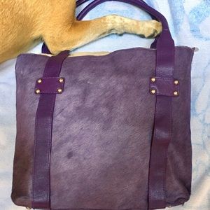 Innue large purple pocketbook (dog not included!)