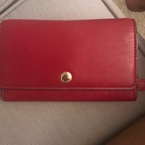 Red coach wallet