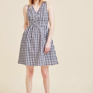 Modcloth "savor somewhere" A-line dress in gingham