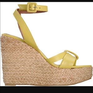 Robert Clergerie yellow platform wedge