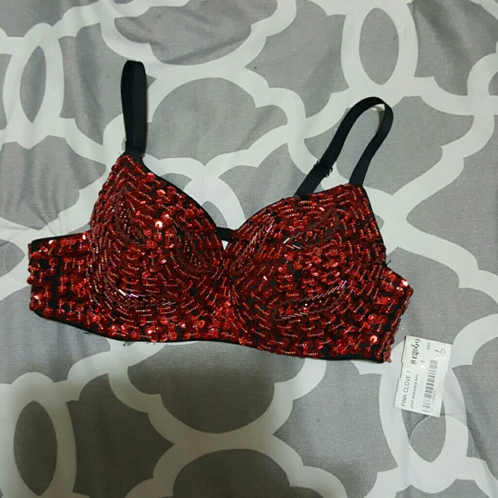 Red Sequence Bra
