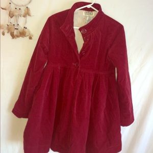 Red winter coat unique style (medium) good as new
