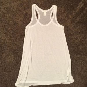 H&M Basic long white flowy tank top