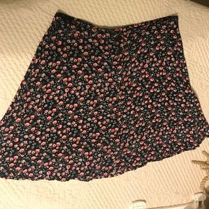 Floral skirt.
