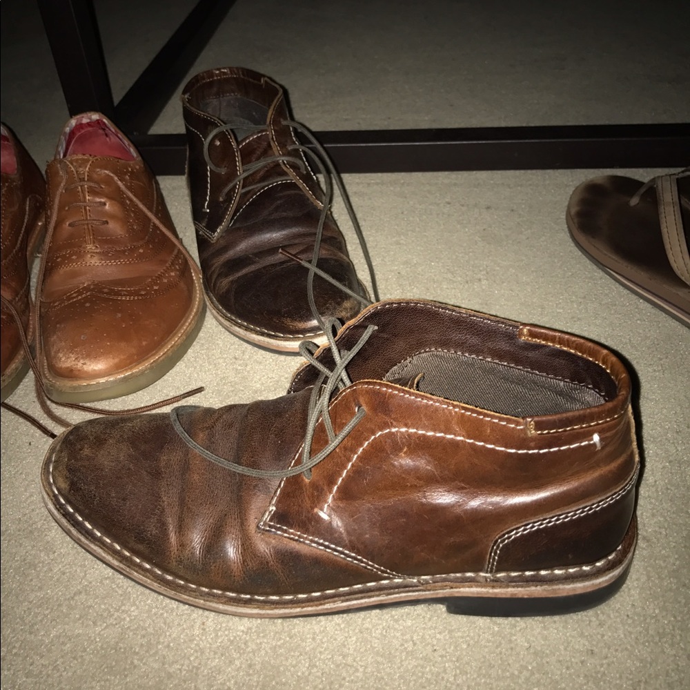 Men's Steve Madden chocolate leather boots
