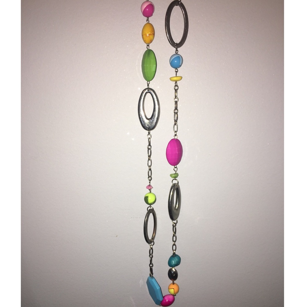 Colorful long necklace