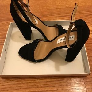 Steve Madden Carrson Ankle Strap Black Sandals