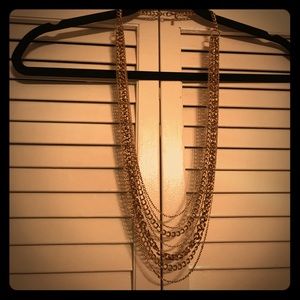 Banana Republic multi-chain layer long necklace Banana Republic multi-chain layer long necklace