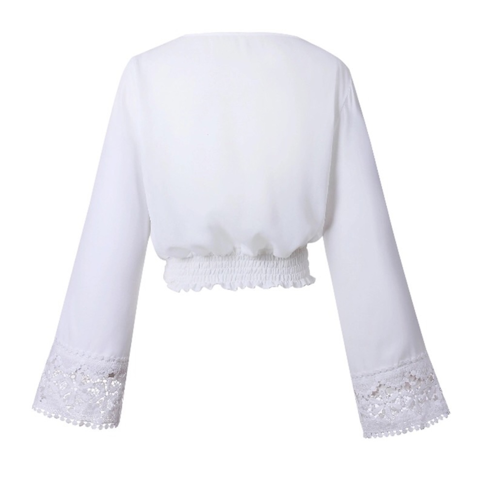 Boho Chic Crochet Bell Sleeve Top LAST ONE - Picture 6 of 7