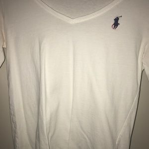 White long sleeve polo