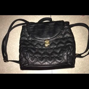 Betsey Johnson heart backpack purse