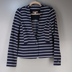 Banana Republic Blue/White Stripe Blazer