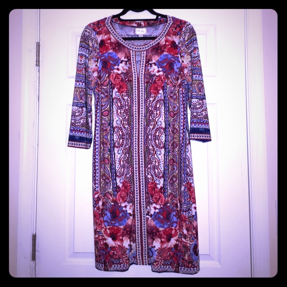 Fun Floral Dress - Beige by ECI New York - Size 4