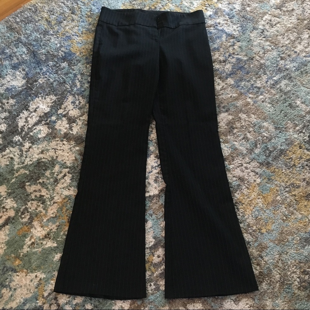 Black pinstripe dress pants
