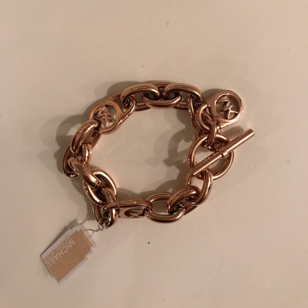 Rose Gold Michael Kors Chain Bracelet