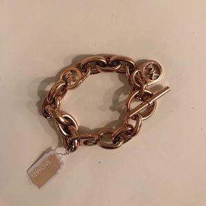Rose Gold Michael Kors Chain Bracelet