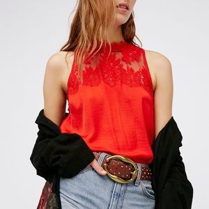 NWT [Free People] Tied To You Lace Top - XS