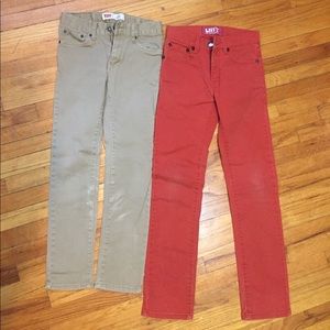 Lot of 2 Skinny Jeans 👖- Orange & Tan