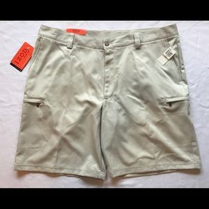 NEW IZOD XFG Cool FX Tan Cargo Golf Shorts
