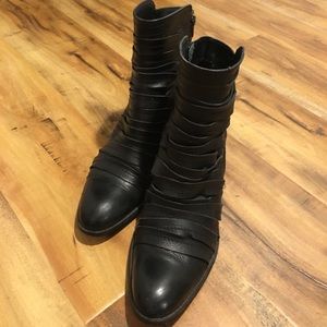 Black Strappy Boots