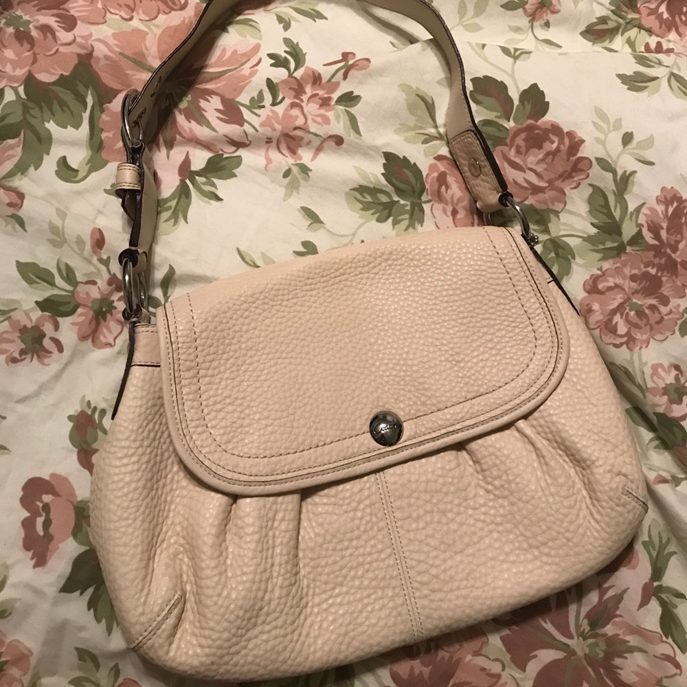 Cream Coach Purse