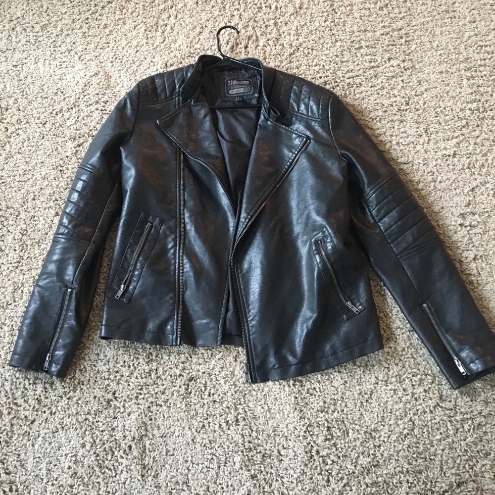 FAUX LEATHER JACKET JACKET