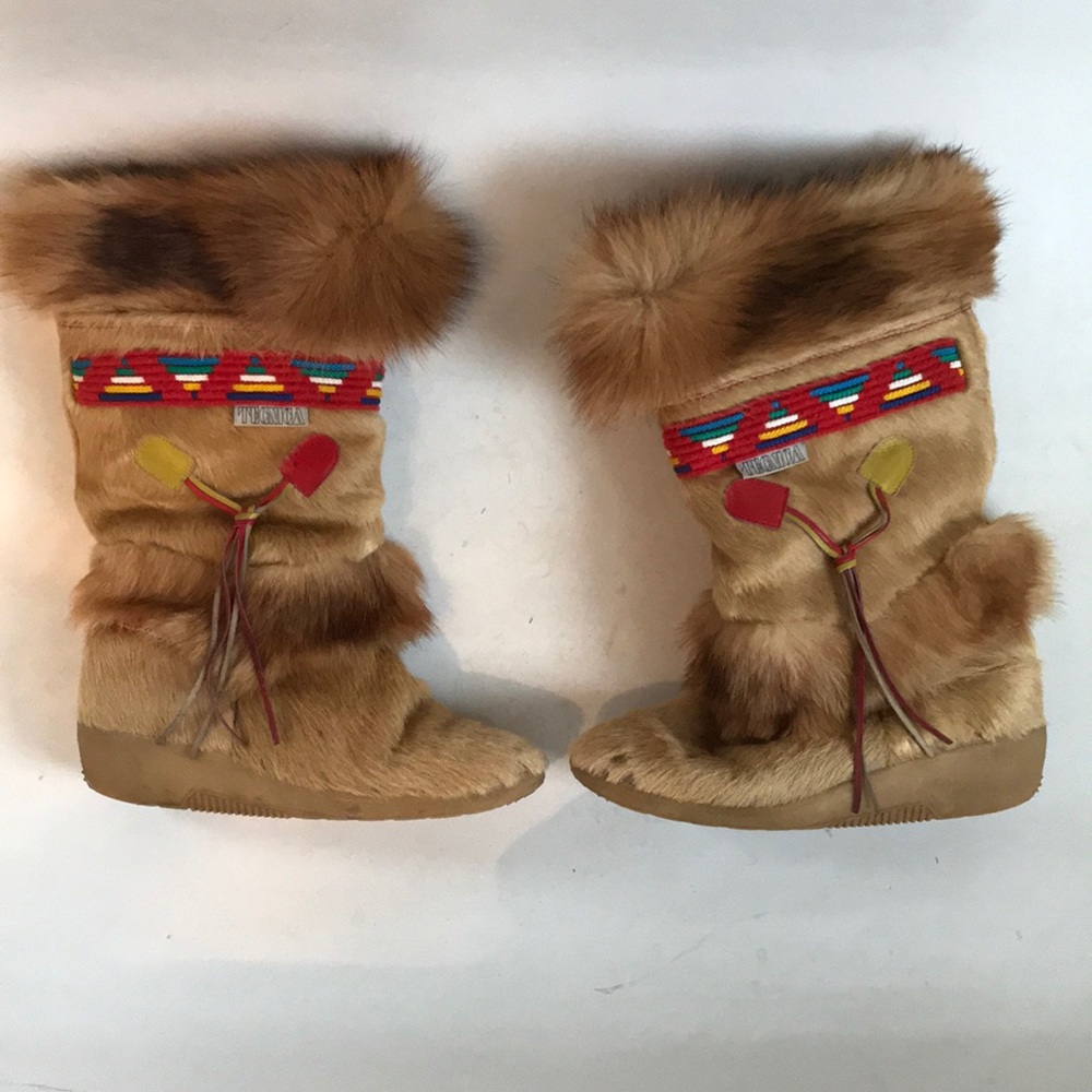 Vintage Tecnica Fur Boots Navajo Skandia