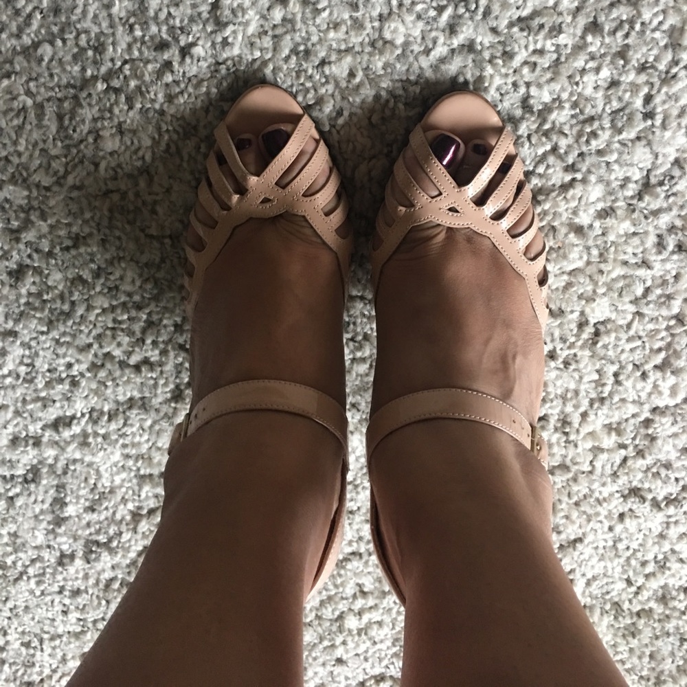Beige colored heels