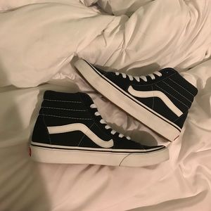 Black and White Sk8 Hi Vans