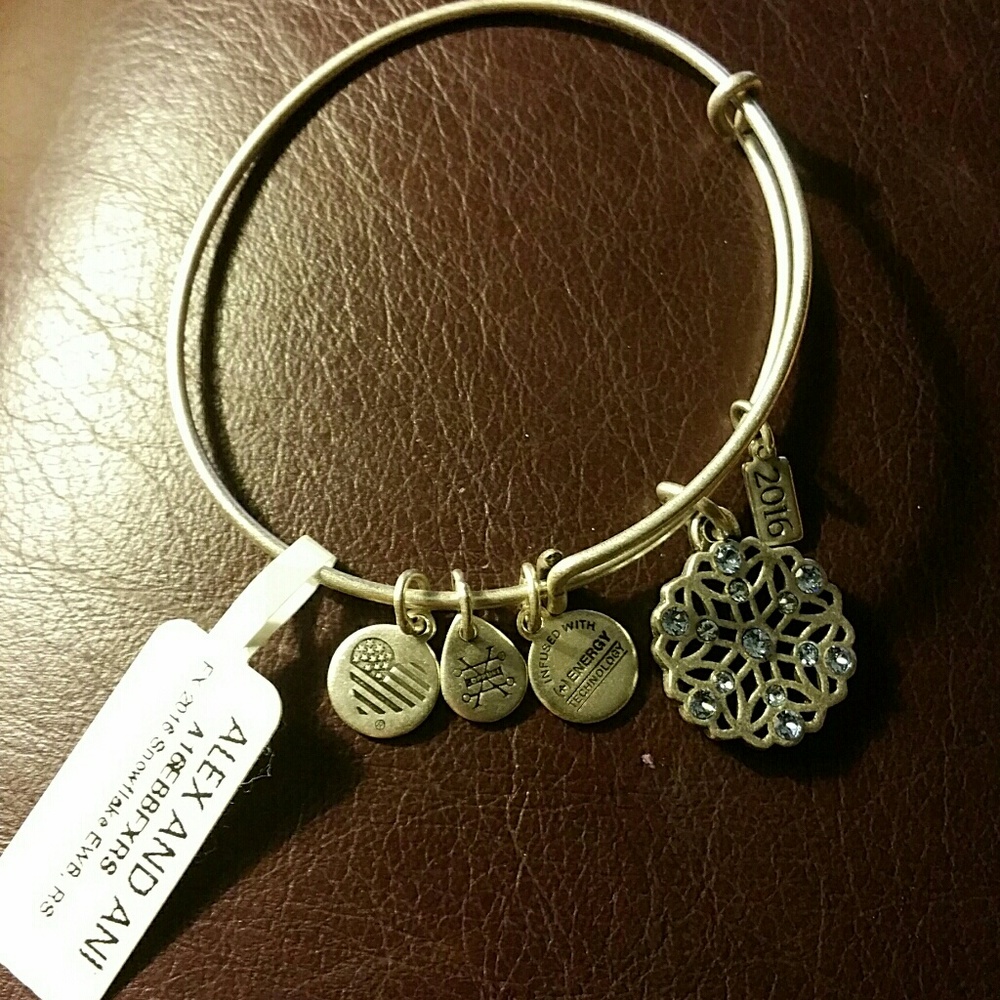 Alex And Ani snowflake 2016 silver bracelet