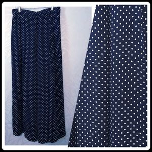 Navy & White Palazzo Pants Size 12