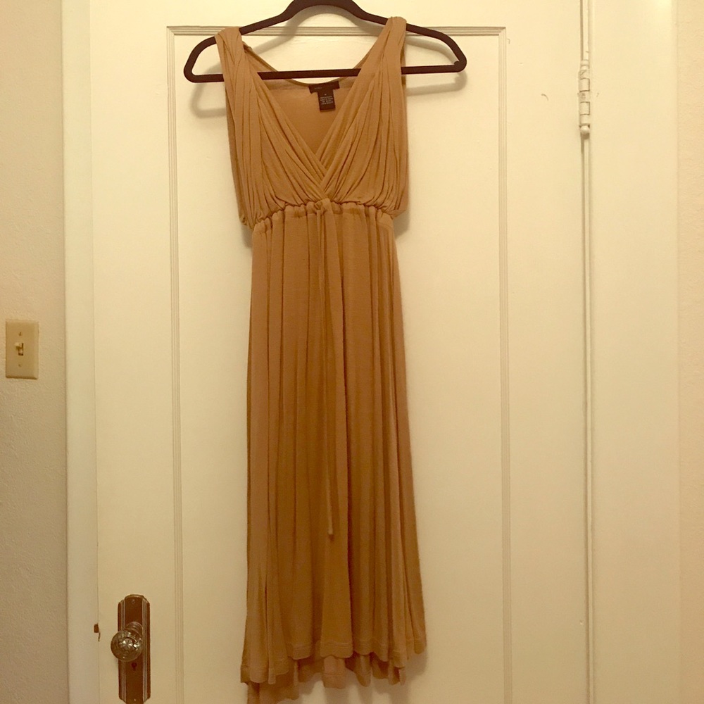Bcbg gold dress