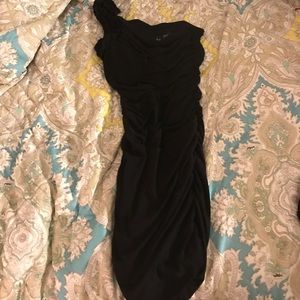 Black one shoulder dress