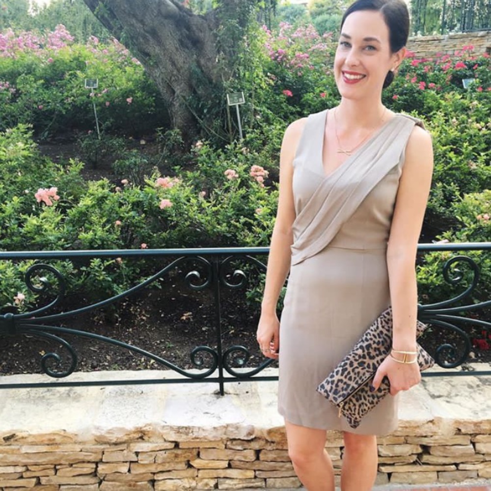 Champagne Sheen Sash Dress