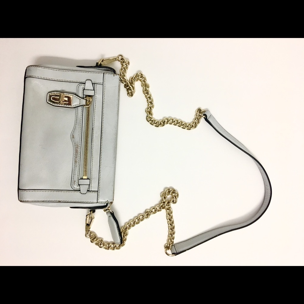 Rebekka Minkoff Leather Crossbody - Dusty Blue