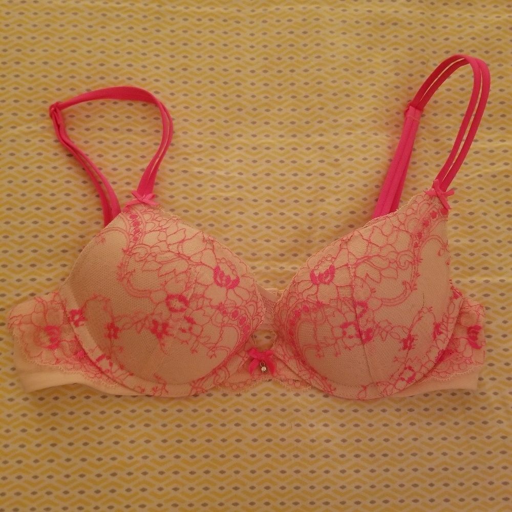 Pink Lacy Victoria's Secret Bra 32A