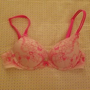 Pink Lacy Victoria's Secret Bra 32A