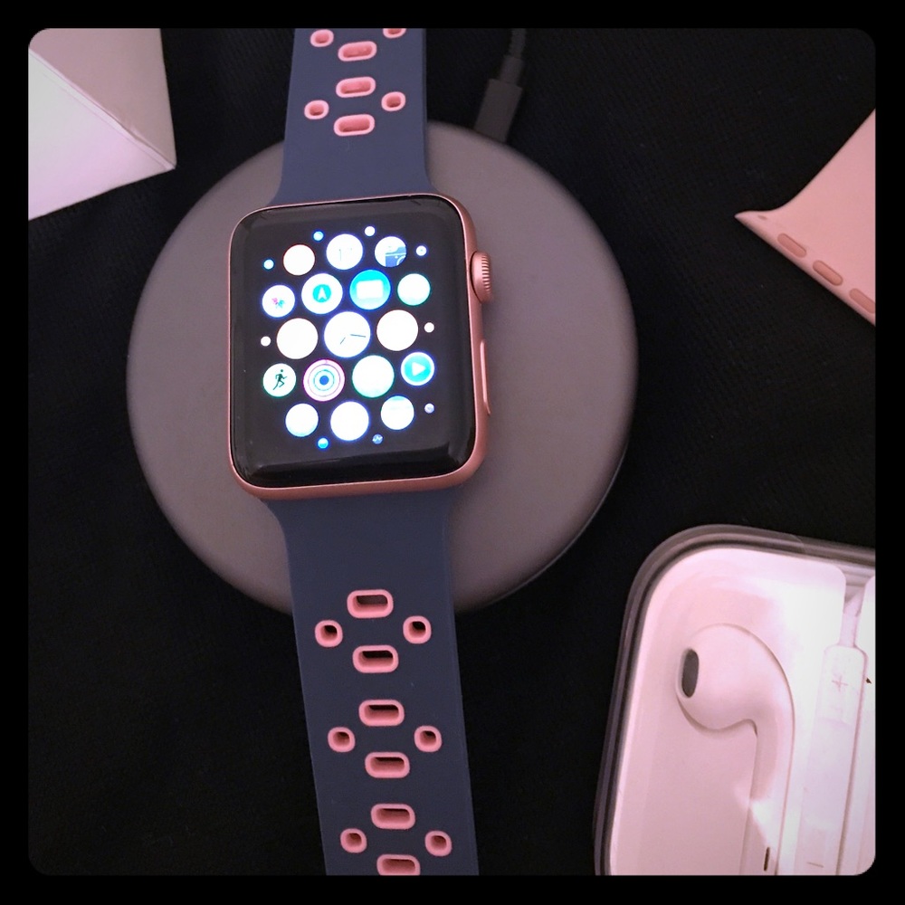 Rose Gold Apple Watch 42 Series 2! Tons of Extras!