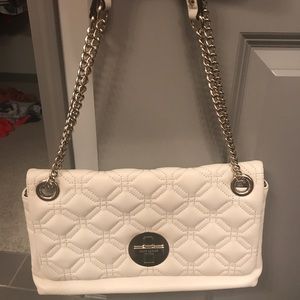 Kate Spade quilted purse with silver chain straps