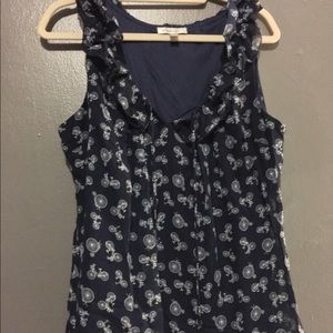 Dress Barn bicycle print top