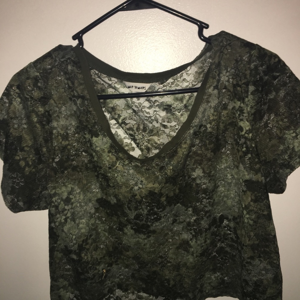 Maps to maps sheer crop top