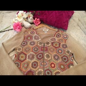 Beautiful Crochet Multi-Color Sweater