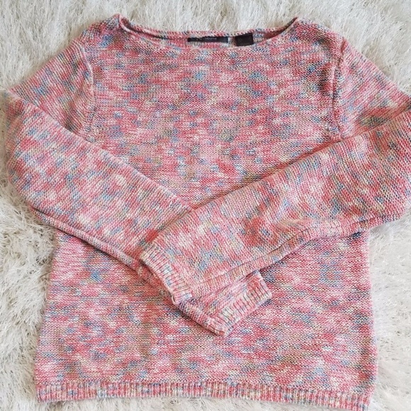 Liz Claiborne Sweaters - 🚫SOLD🚫Liz Claiborne Crochet Sweater Rainbow S