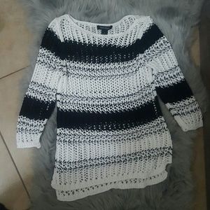 Open knit sweater top