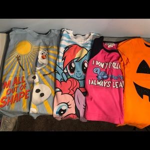 4 shirts one price. All M 7/8 size