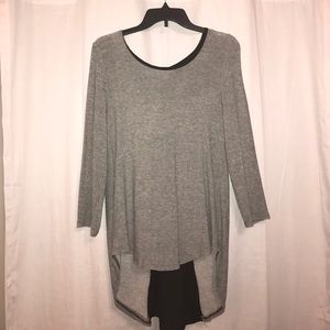 Hi-Lo black striped shirt