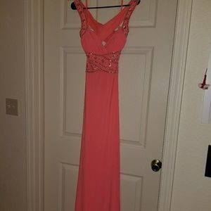 Adrianna Papell coral dress