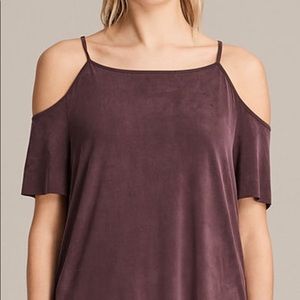 ALL SAINTS TYRA cold shoulder tee