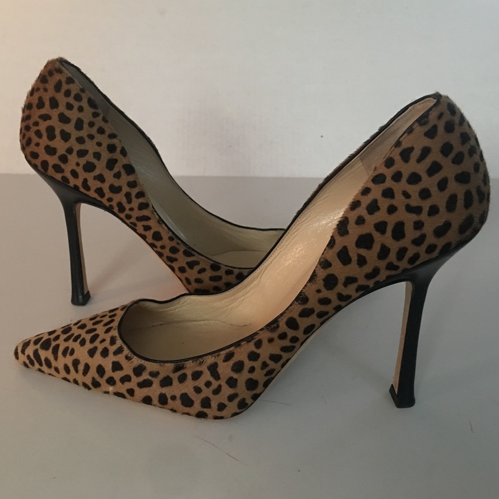 JIMMY CHOO AUTHENTIC PONYHAIR POINTED-TOE HEELS